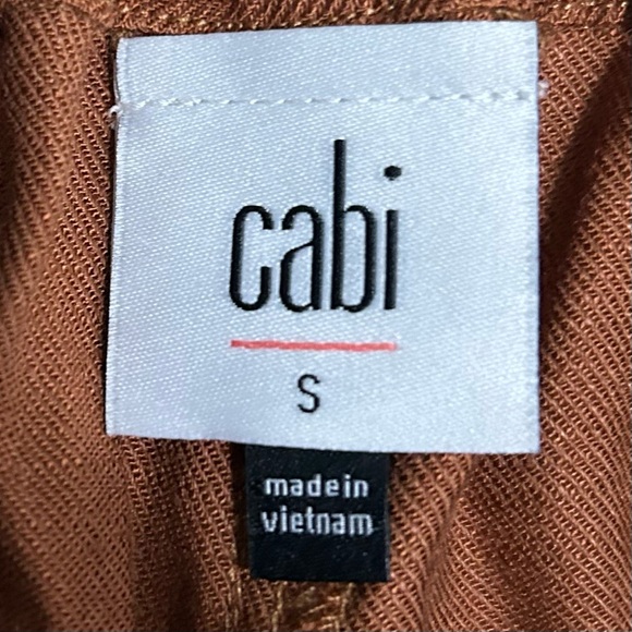 Cabi Cruise Pleated Crop Pants Women’s Size S Sienna Brown Boho Wide Leg 6478 - Picture 8 of 9